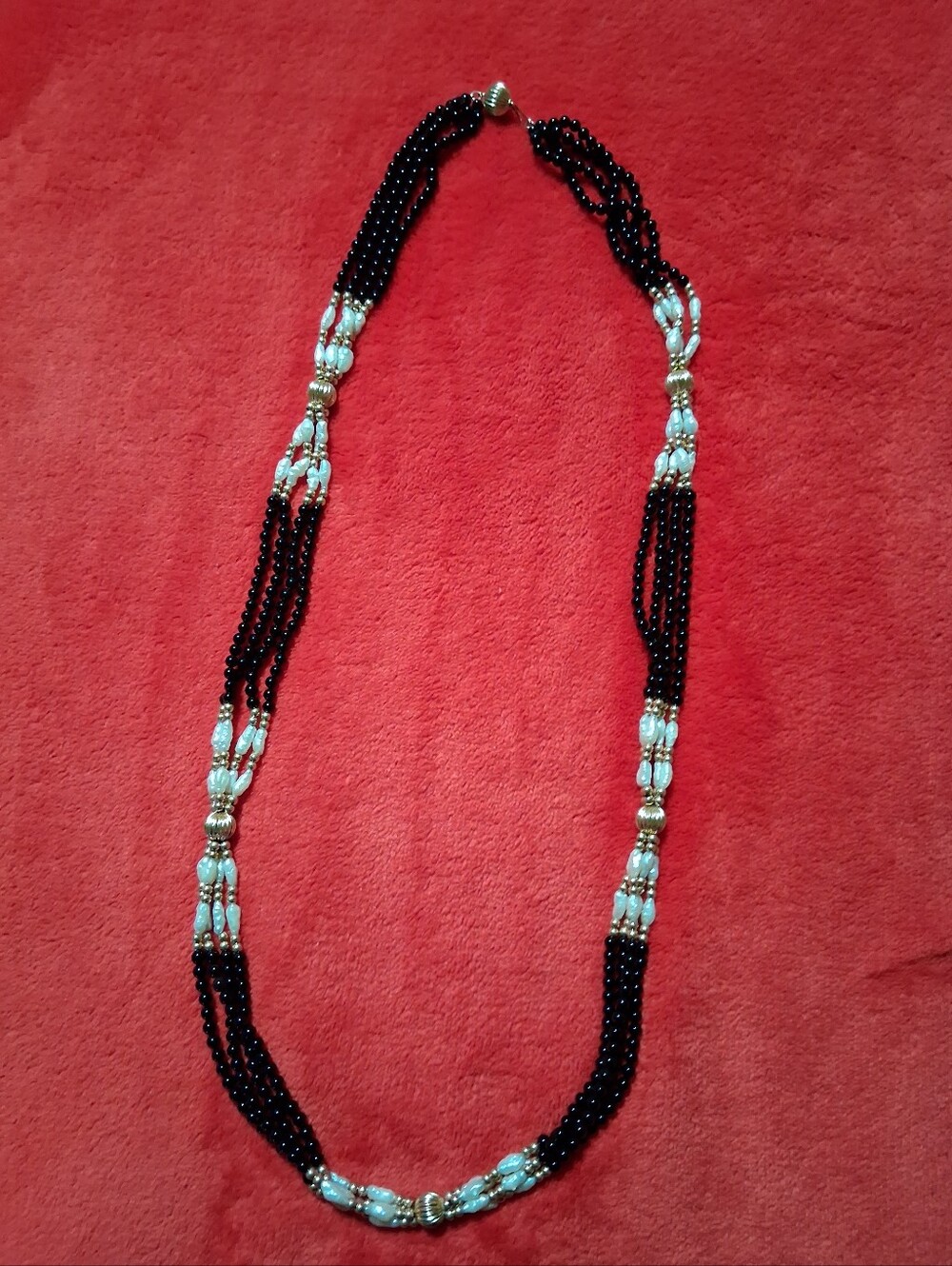 Onyx Pearl 14k Necklace